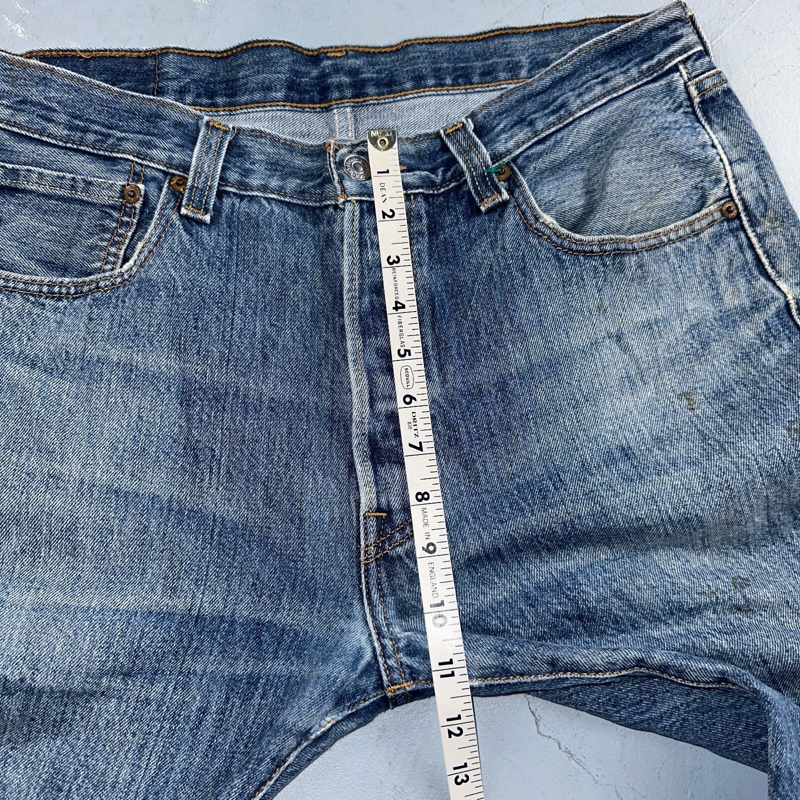 Levis 501 Vintage Y2K XX Straight Leg Jeans Blue Med Wash 34x30 Act 34x29