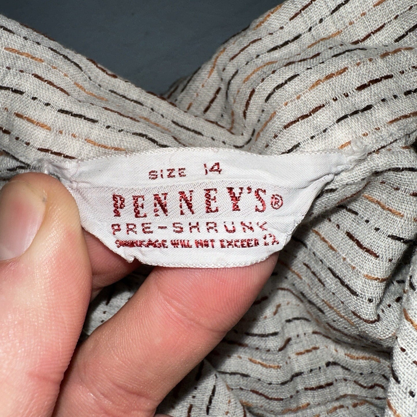 VTG 50s 60s Towncraft Penneys Loop Collar Button Up Shirt Rockabilly Boys 14 Kid