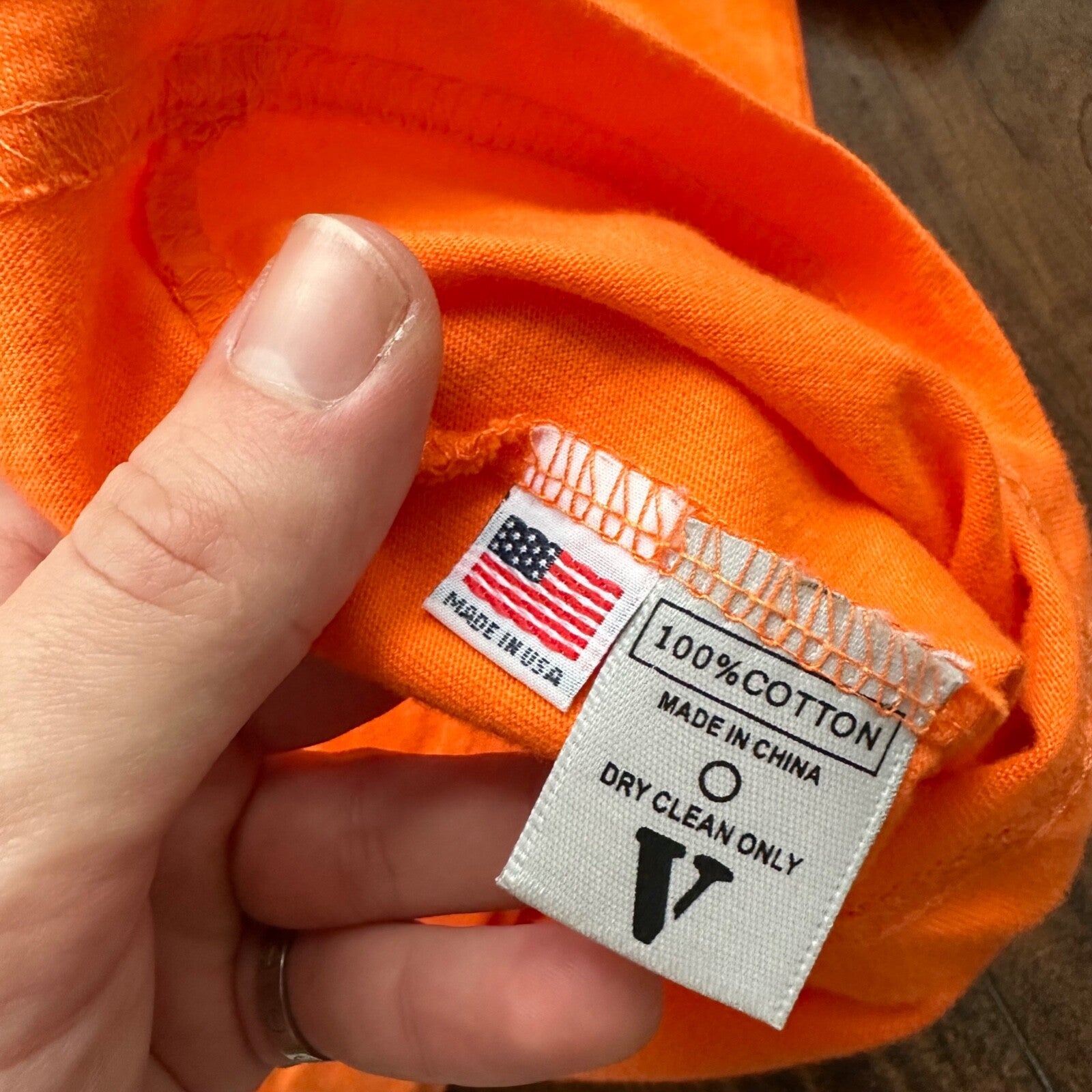 Vlone T-Shirt Orange 100% Authentic Rare USA XL
