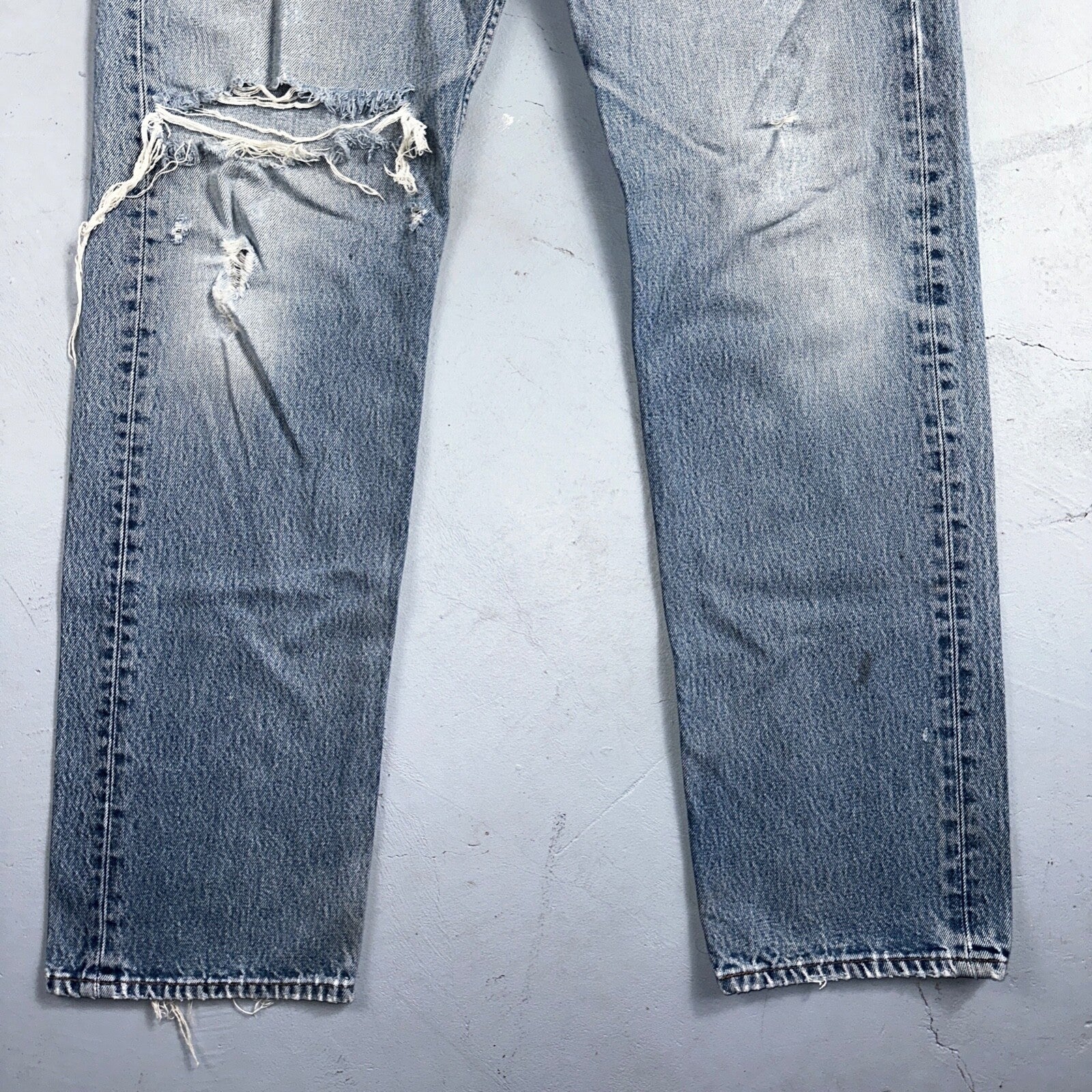 Levis 501 Vintage 90s XX Straight Leg Mexico Jeans 38x34 Light Wash Act 35x31
