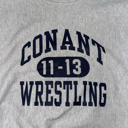 Champion Reverse Weave Vintage Wrestling Conant Sweatshirt L Y2K Gray Crewneck
