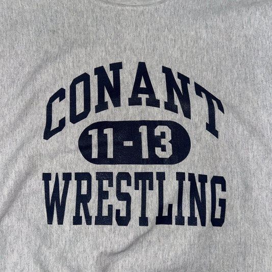 Champion Reverse Weave Vintage Wrestling Conant Sweatshirt L Y2K Gray Crewneck