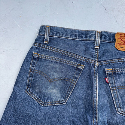 Levis 501 Vintage 80s USA XX Shorts Cut Off Blue Light Wash 32x32 Act 31x6