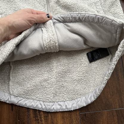 The North Face Fleece Jacket Womens Med Full Zip Sweatshirt Soft Oatmeal Sherpa