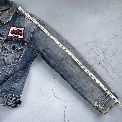 Levis VTG Denim Size 42 Type 3 III Trucker Jean Jacket Thrashed 1970s 70s Patch