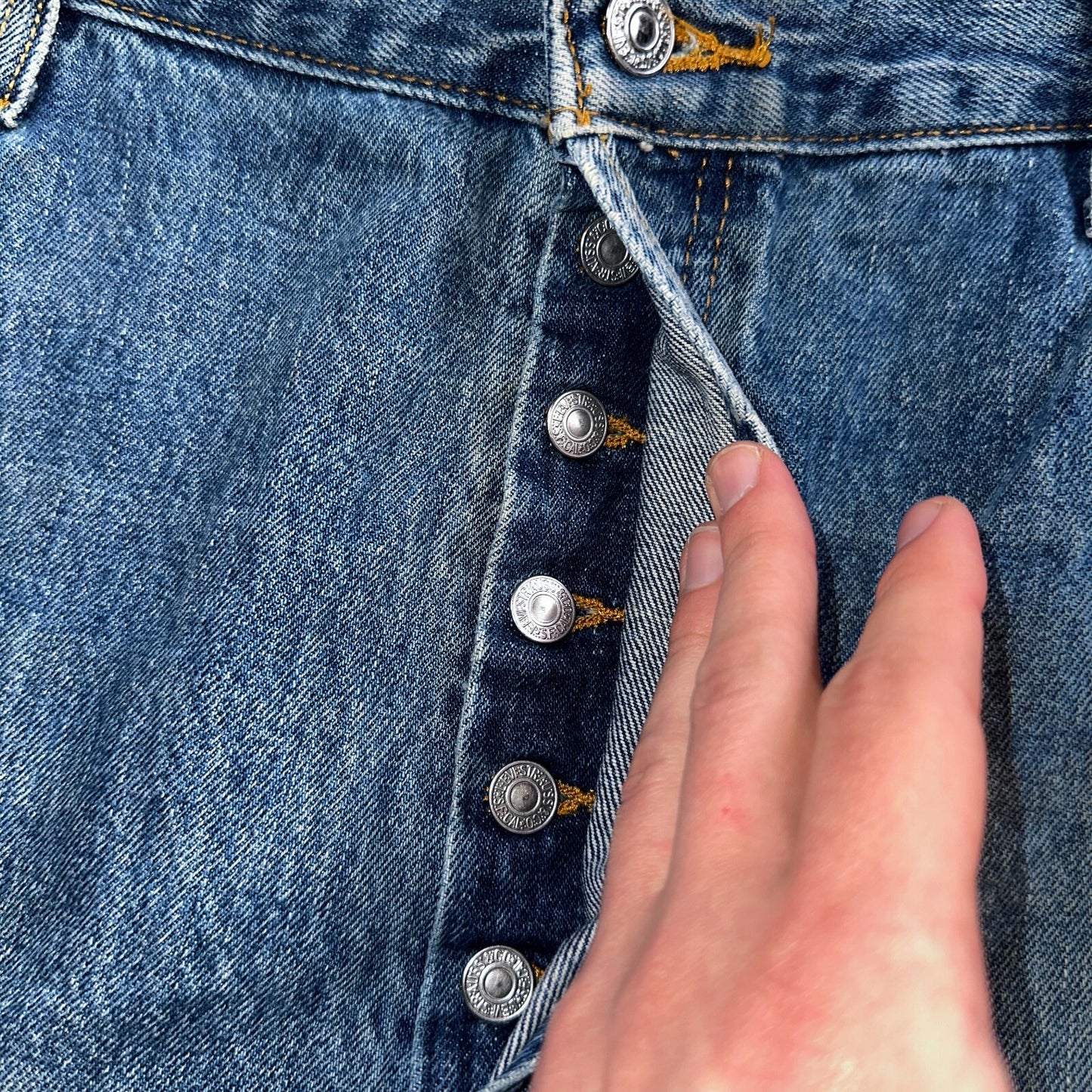 Levis 501 Vintage 90s XX Straight Leg Jeans Y2K Med Wash 42x30 Act 42x31