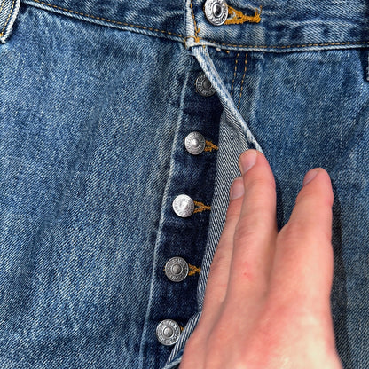 Levis 501 Vintage 90s XX Straight Leg Jeans Y2K Med Wash 42x30 Act 42x31