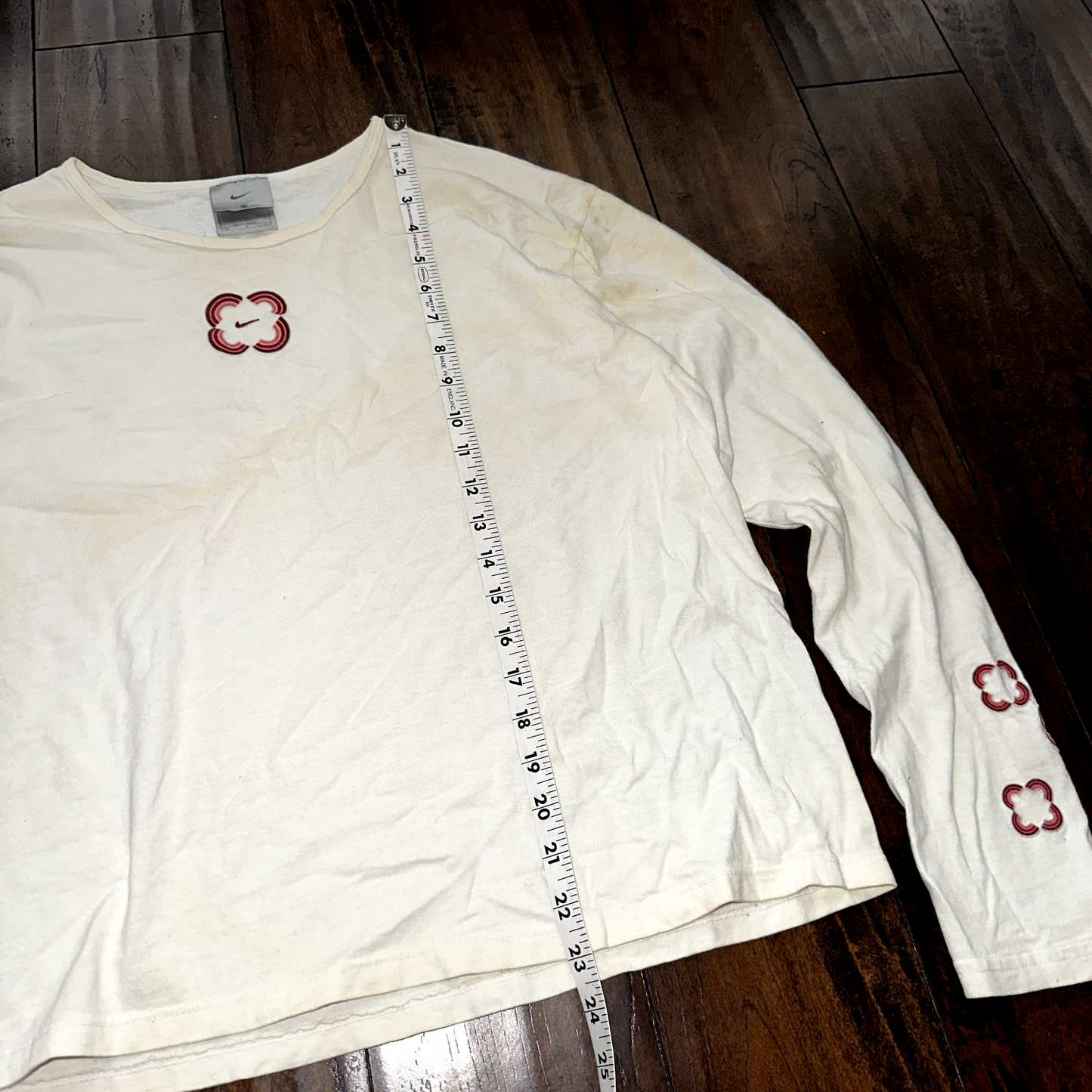 Nike Vintage T Shirt Flowers Y2K Long Sleeve Cute Gym Yoga Sports Tee 90s Thrash