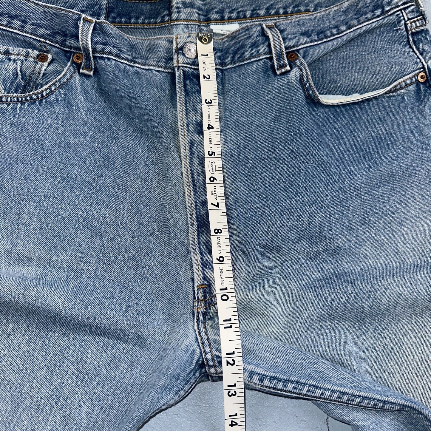 Levis 501 Vintage 90s Mexico Straight Leg Jeans 40x32 Y2K Light Wash Act 37x30