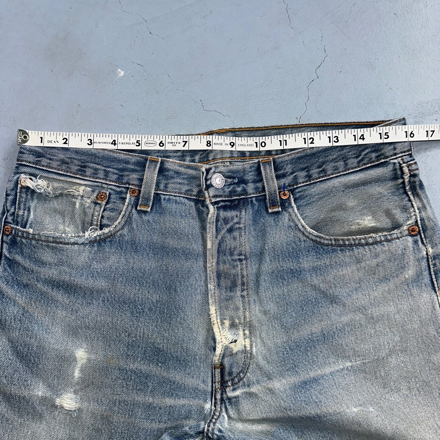 Levis 501 Vintage 90s USA XX Straight Leg Jeans Blue Med Wash 33x32 Act 32x30