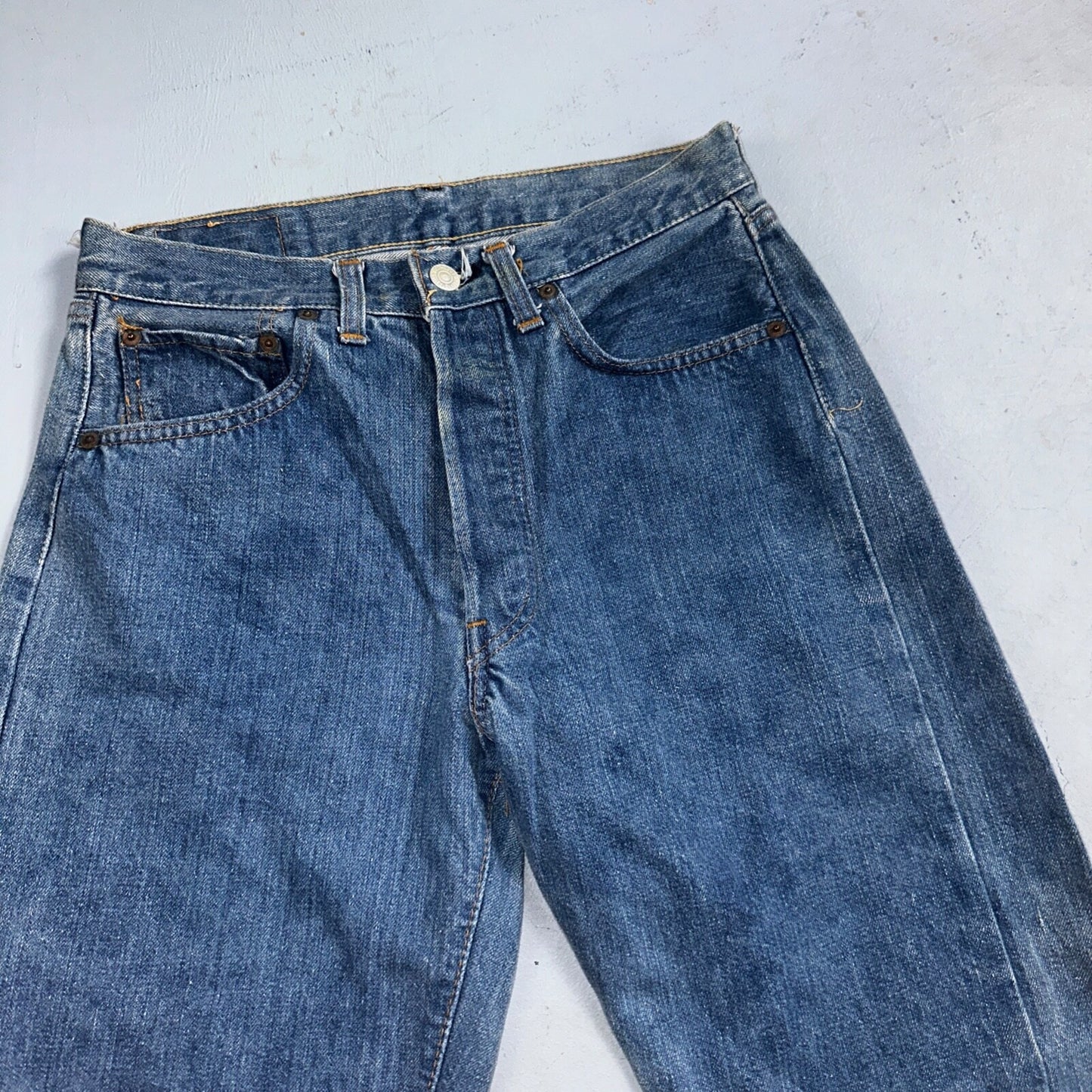Levis 501 Vintage 70s SS Redline Selvedge USA XX Jeans Med Wash 30x31 Act 28x27