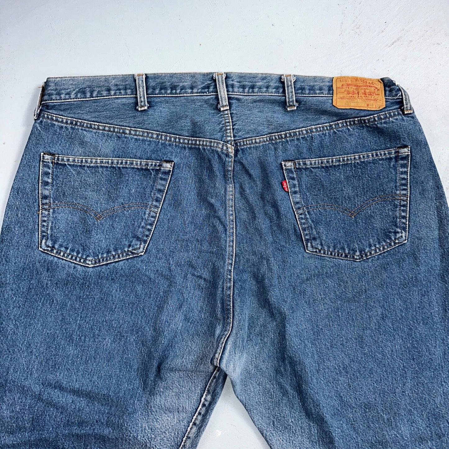 Levis 501 Vintage 80s Redline Selvedge USA XX Jeans Med Wash 48x32 Act 44x26