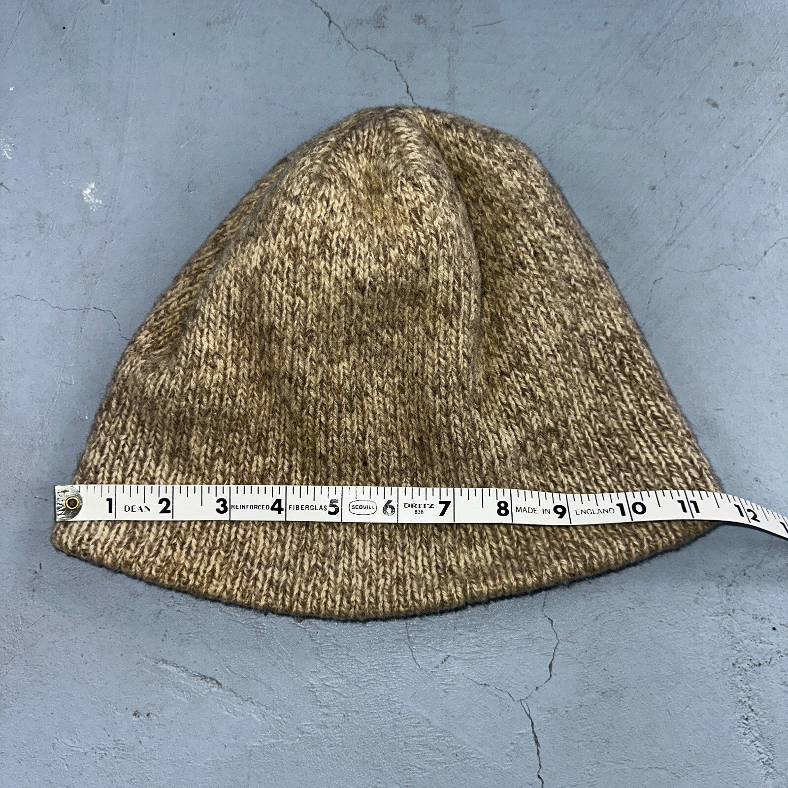 Vintage PENDELTON 100% Virgin Wool Oatmeal Beige Knit Hat Beanie USA Unisex