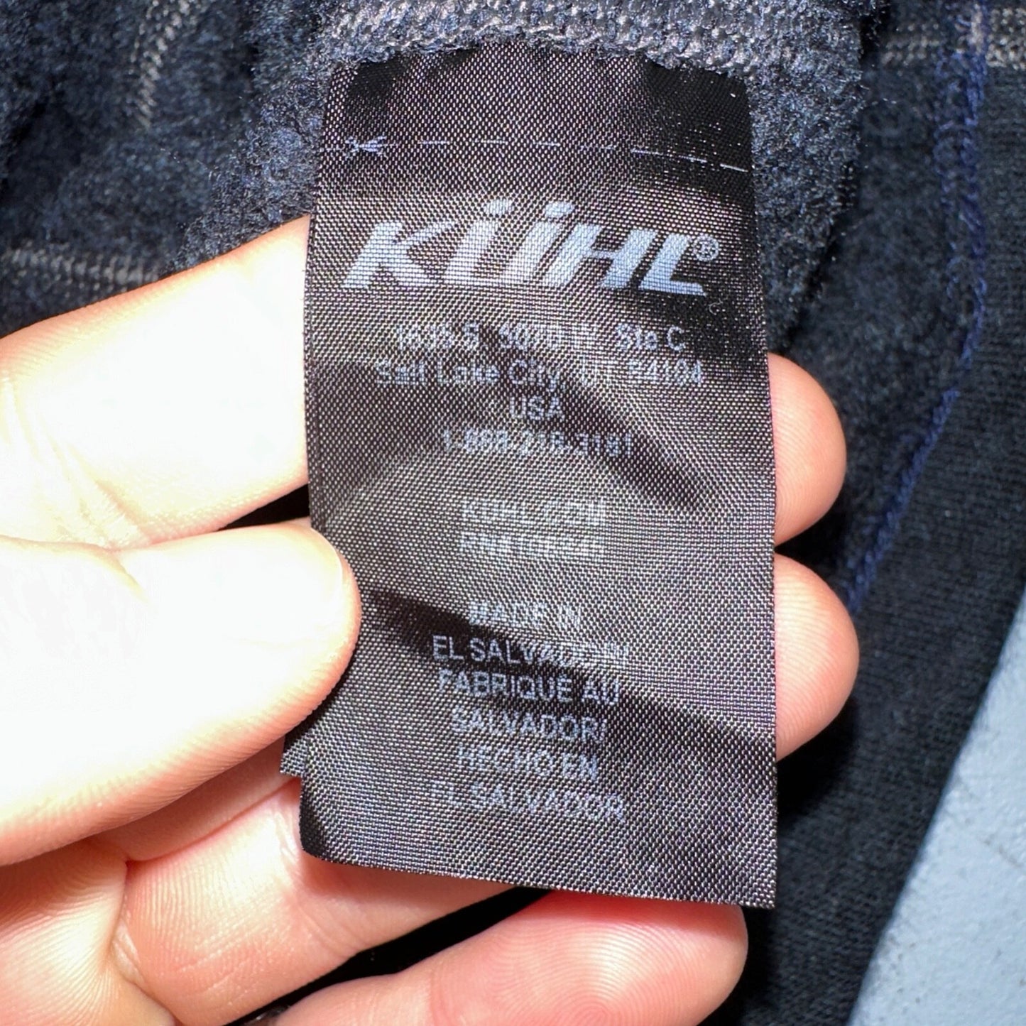 Kuhl Youth Size M (10-12) Navy Gray Kashmira Fleece Pullover Sweater Quarter Zip