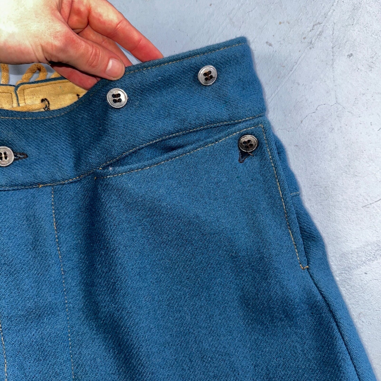 C&D Jarnagin Civil War Reenactment Uniform Sky Blue Wool Pants WWI Rare 38