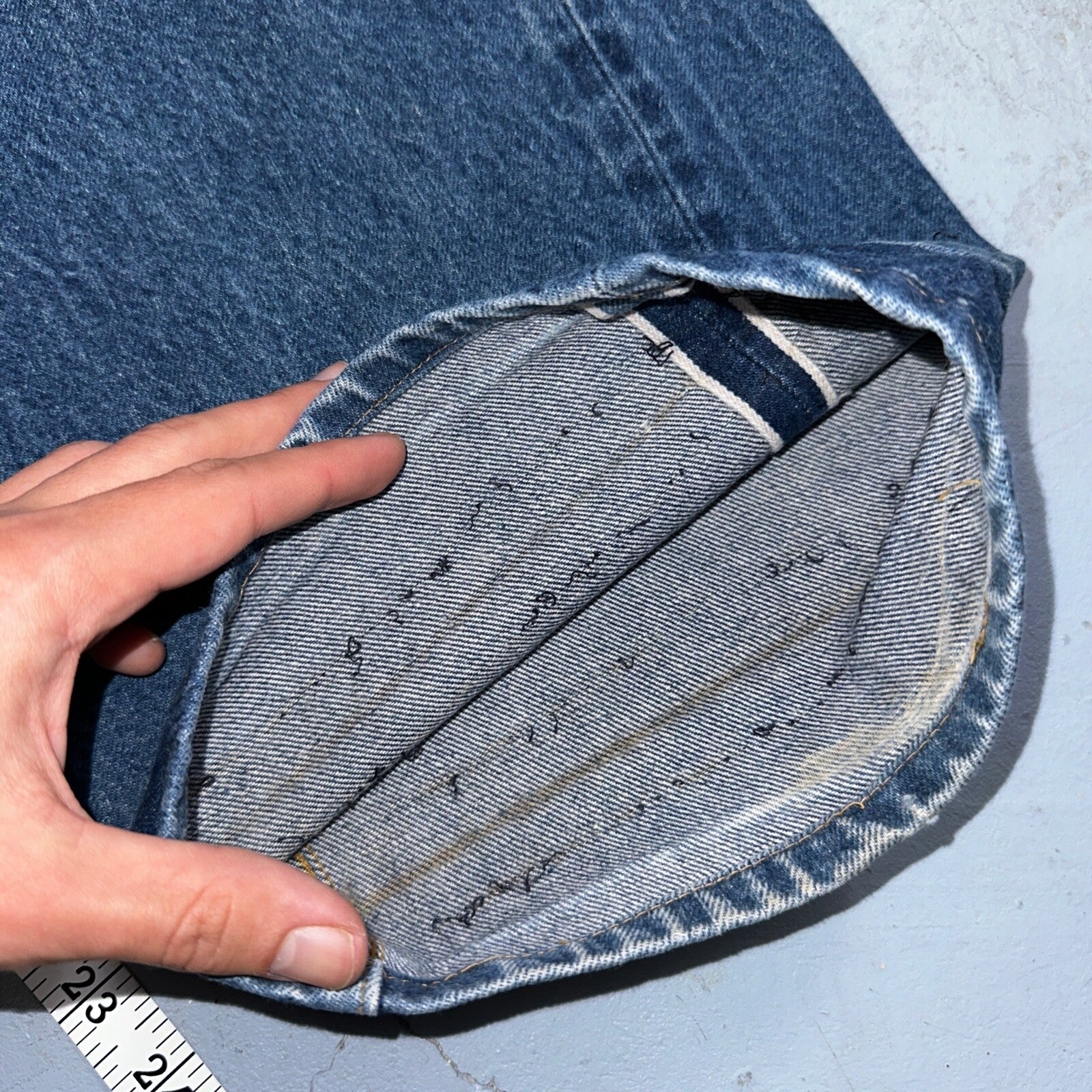 Levis 501 Vintage 80s Redline Selvedge USA XX Jeans Med Wash 48x32 Act 44x26