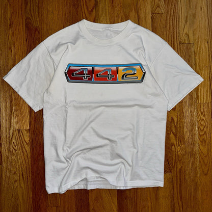 442 USA Old Car Smoke Vintage T Shirt Y2K Cool Graphic Racing Muscle American