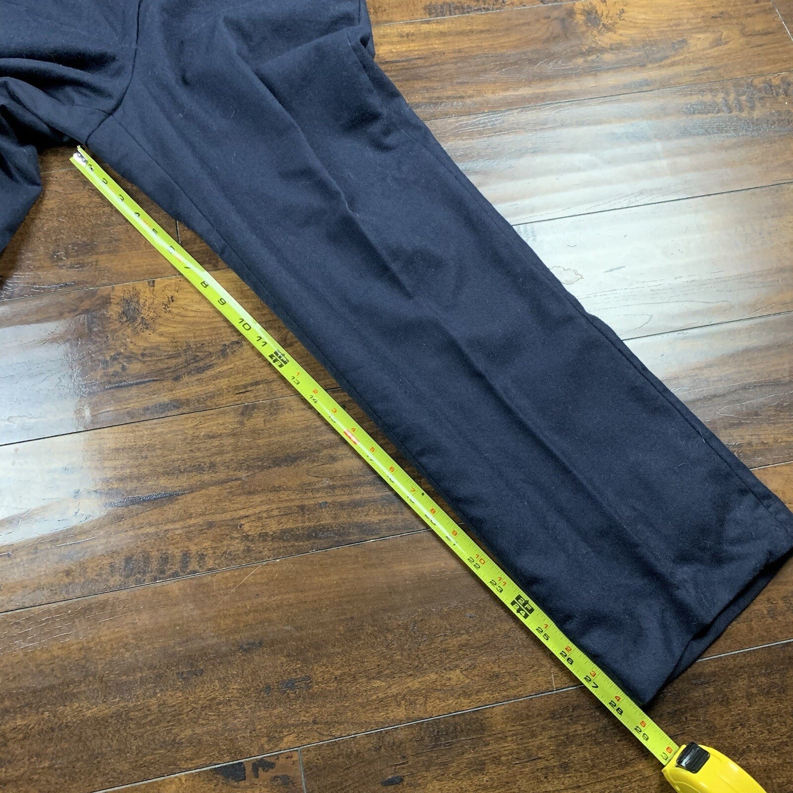 Giorgio Angelo Slacks Dress Pants Womens 12 Navy Blue Wool Vintage 70s Talon