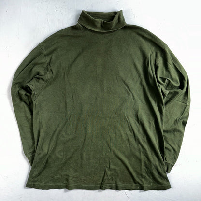Pendleton VTG T Shirt Mens Large Turtleneck Green Long Sleeve Cotton Casual