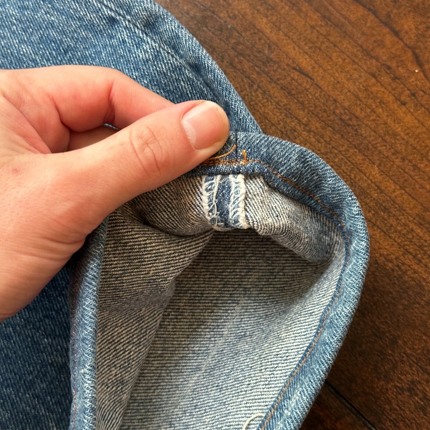 VTG USA Levis 501 Button Fly 80s Tag Jeans 32x27 Straight Leg Thrashed Ripped