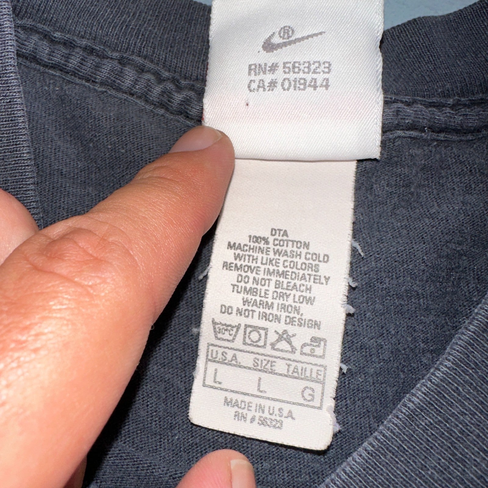 Nike Jordan Gym Tank Top T Shirt 90s Faded Black USA 1990s Basketball Gray Tag