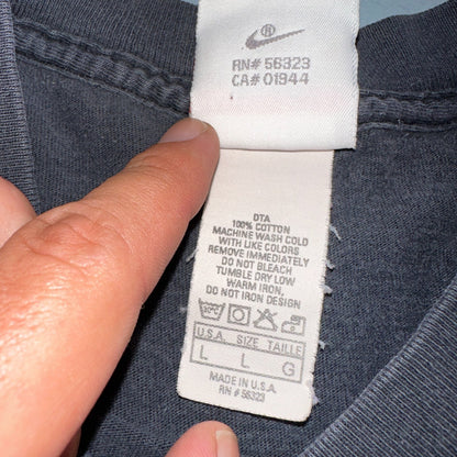 Nike Jordan Gym Tank Top T Shirt 90s Faded Black USA 1990s Basketball Gray Tag