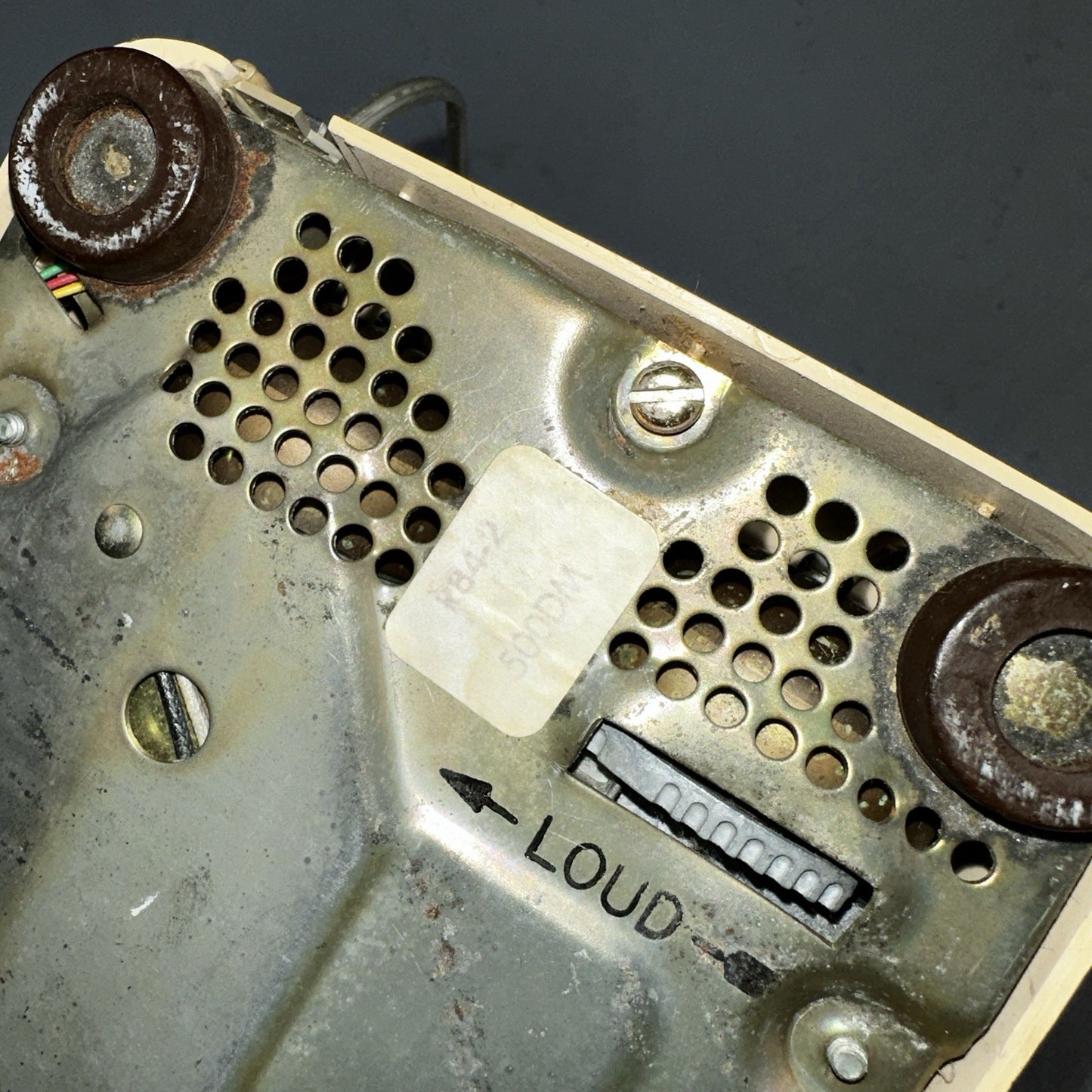 Vintage Bell System Western Electric Rotary Dial Desk Phone 500DM White Yellow