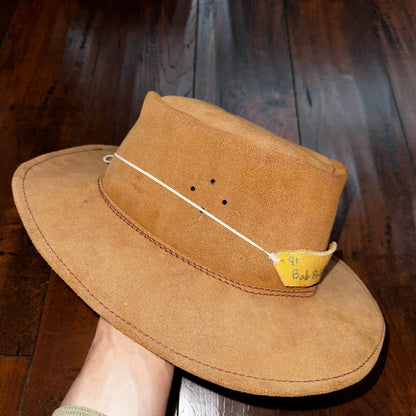 Vintage Walkabout Suede Hat Size Medium South Australia Real Leather Blanctete