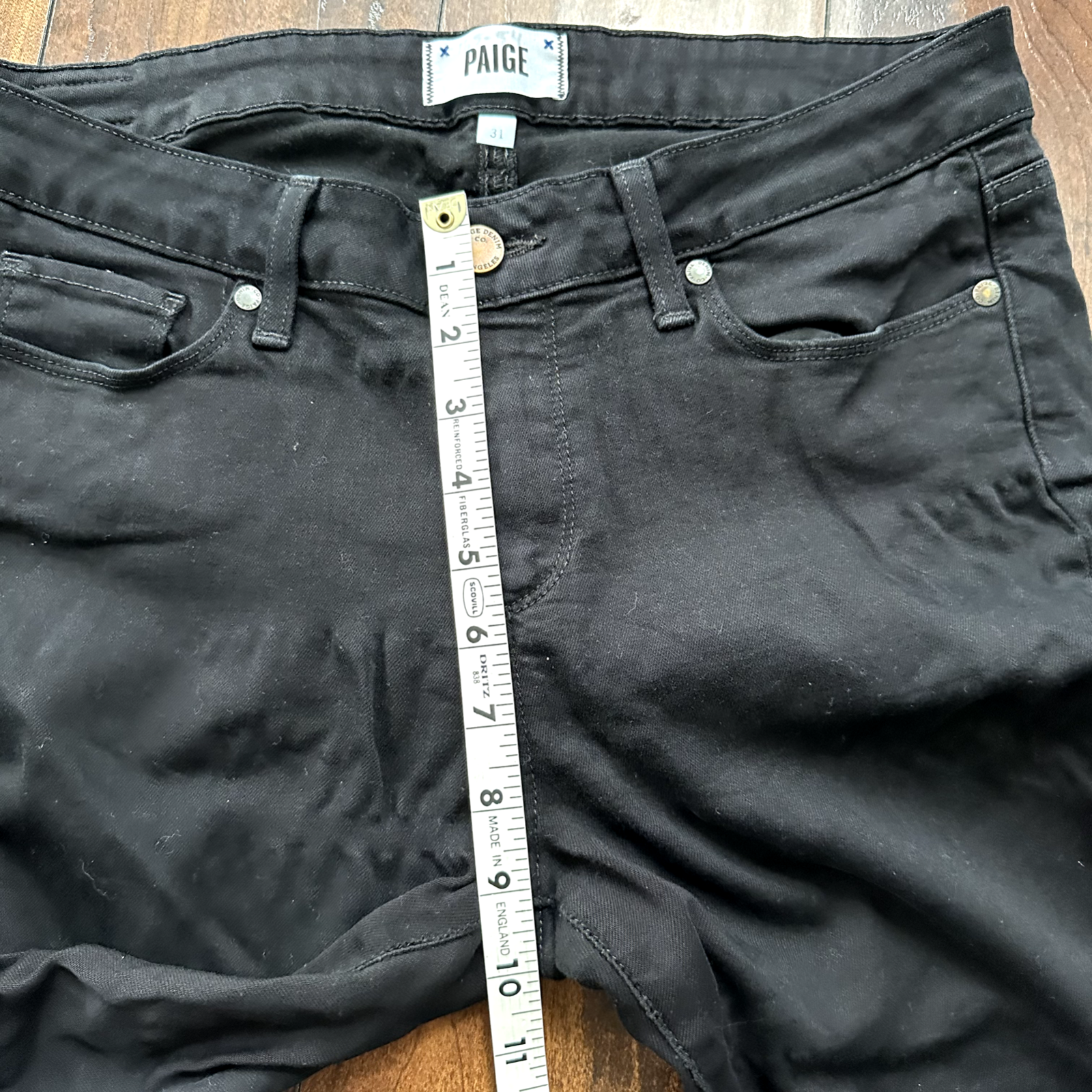 Paige Verdugo Crop 31 Skinny Ankle Jeans Black Size 30 X 26 Nordstrom Cool