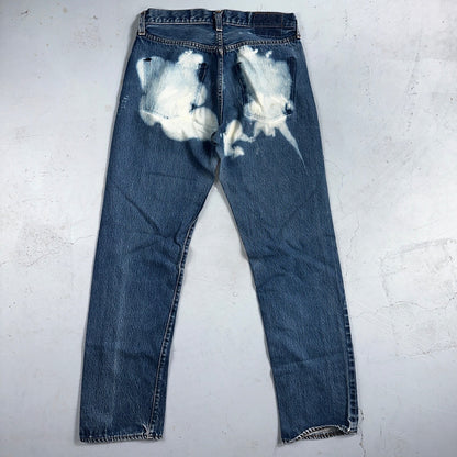 Levis 501 Vintage 80s Redline Selvedge USA XX Jeans Bleach Wash 30x34 Act 28x30