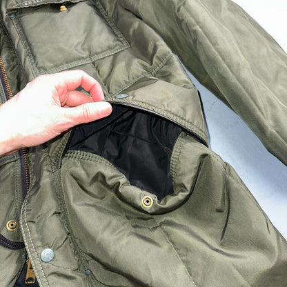 Vintage 1960s Green Parka Puffer Jacket Coat Men's L USA Refrigiwear Ski 60s