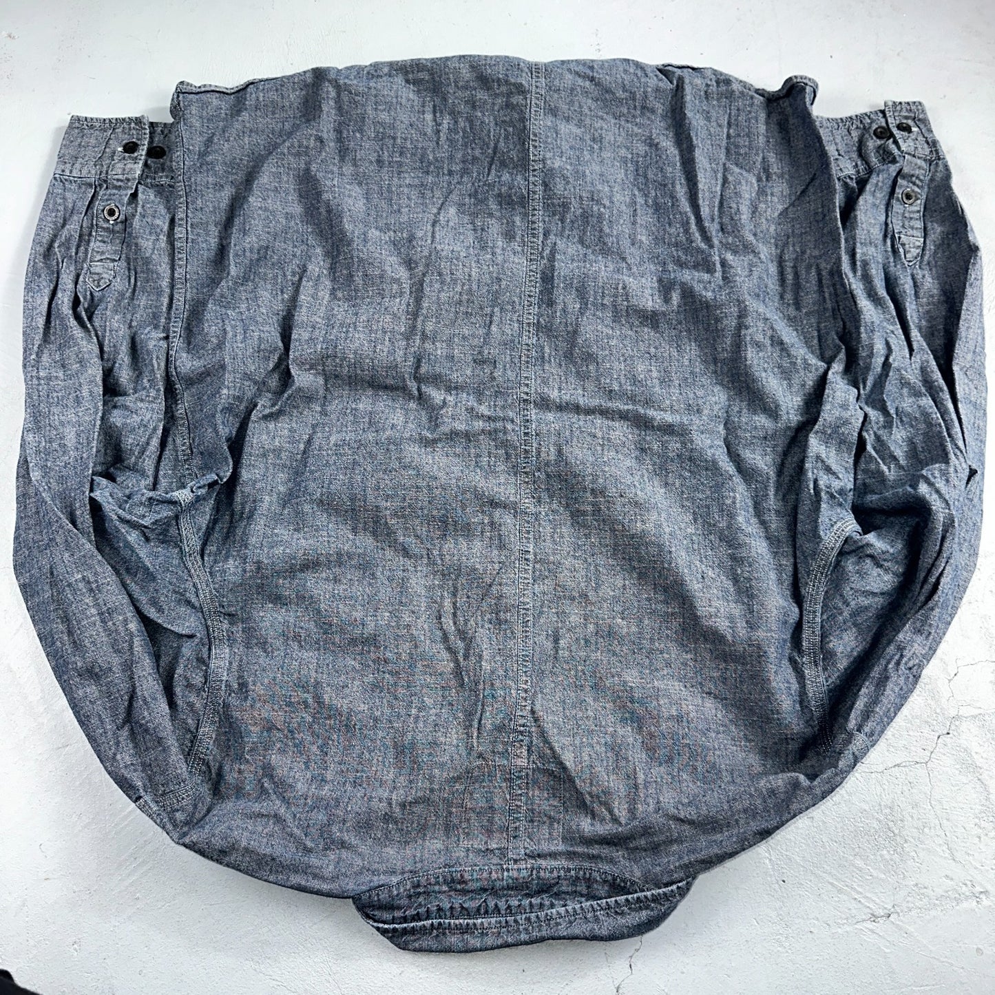 Carhartt Chambray Work Shirt VTG 2XL Demin Long Sleeve Button Up Heart Logo 60s