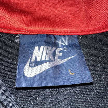 Nike Vintage 1985 Air Jordan Jacket Bred Chicago L RARE Black Red Poly 80s