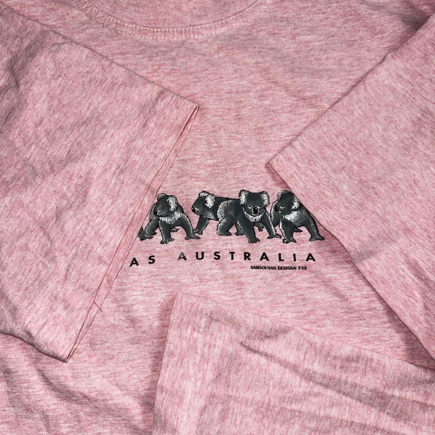Koalas Australia VTG T Shirt Pink Single Stitch Cute Animals Travel Fun Graphic