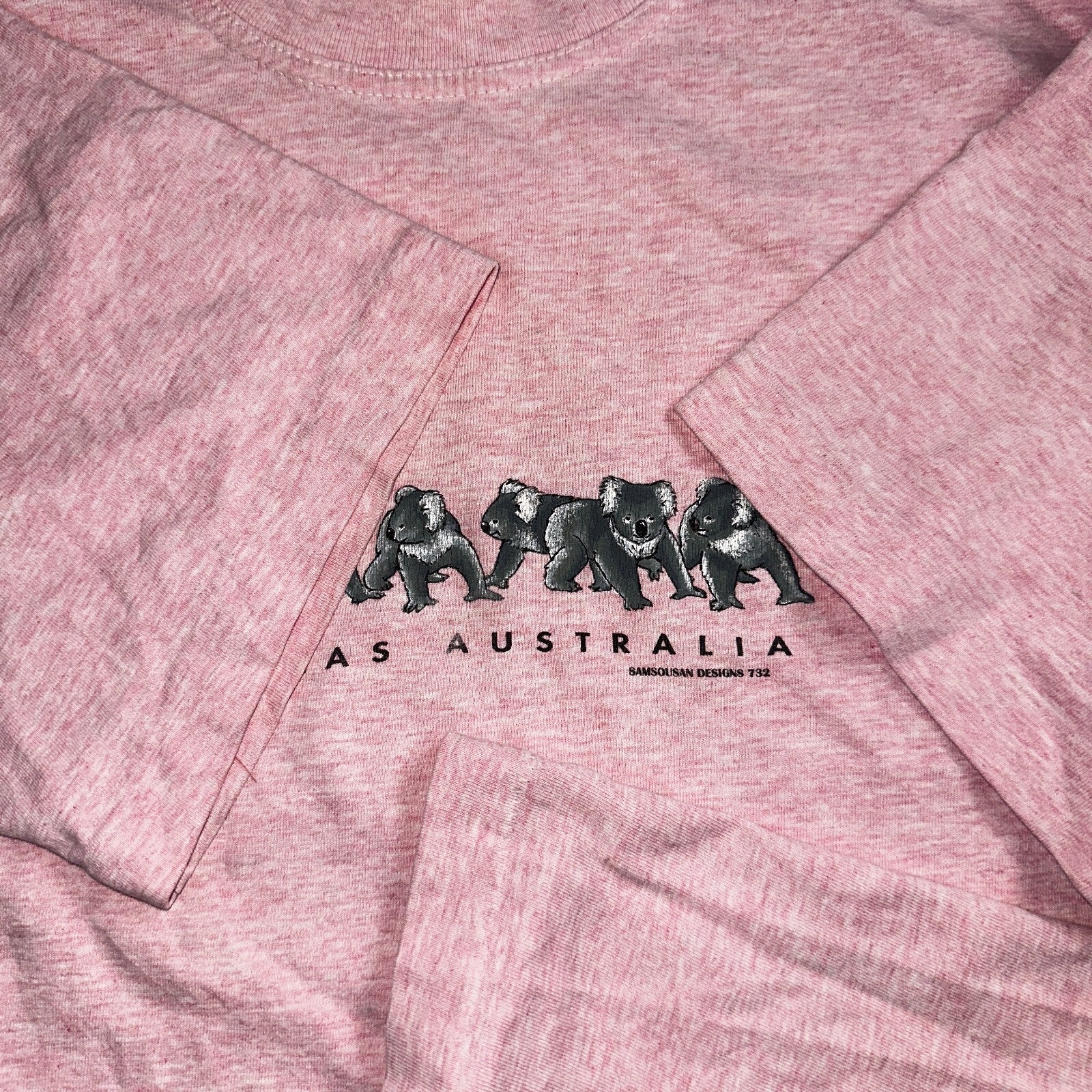 Koalas Australia VTG T Shirt Pink Single Stitch Cute Animals Travel Fun Graphic
