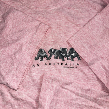 Koalas Australia VTG T Shirt Pink Single Stitch Cute Animals Travel Fun Graphic