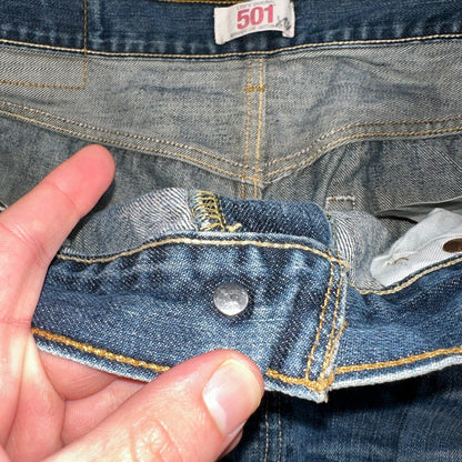 Levis 501 Vintage Y2K XX Straight Leg Jeans Blue Med Wash 36x30 Act 35x29