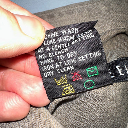 Cotton Reel Men's Long Sleeve Button Down Shirt Size L Brown Gray VTG 90s Canada