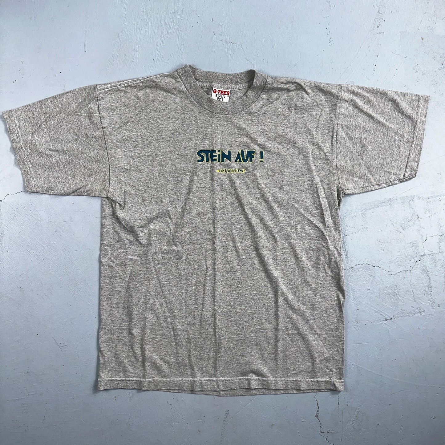 Stein Auf 90s VTG T Shirt Rock N Roll German Band Lost Found Cool Simple Graphic