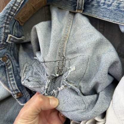 Levis Vintage 80s Redline Selvedge USA 501 XX Jeans 66 70s Light 32x36 Act 29x30
