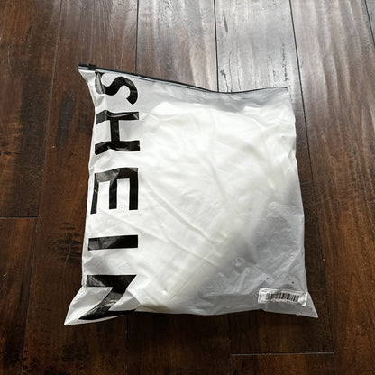 SHEIN MOD Ruched Bust Shirred Back Puff Sleeve Front Dress White Sexy Summer