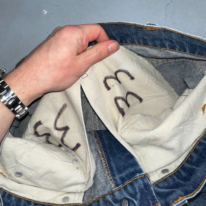 Levis 517 Vintage 80s USA Orange Tab Bootcut Flare Blue Worn Jeans Act 32x26