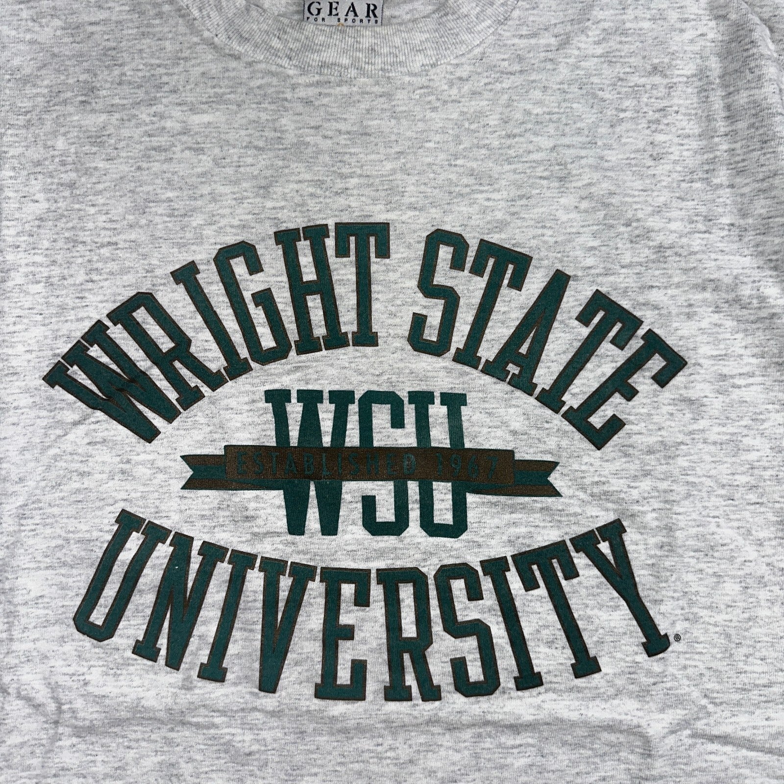 Wright State University XL VTG T Shirt WSU College School USA Gray Graphic Tee