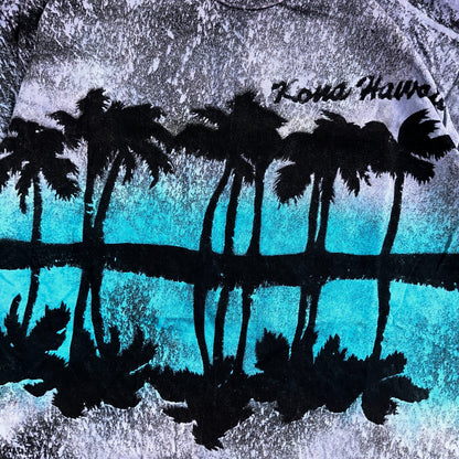 Hawaii AOP Stars 90s VTG T Shirt Hanes Palm Trees Kona Splatter Tye Dye Rare