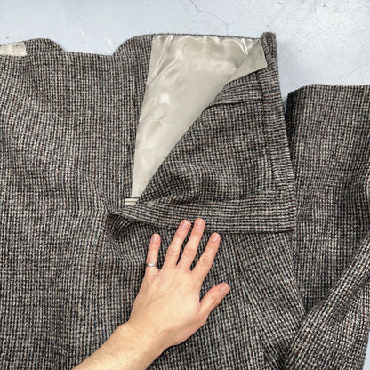 Norm Thompson VTG 80s Harris Tweed Preppy Wool Herringbone Blazer Jacket 42