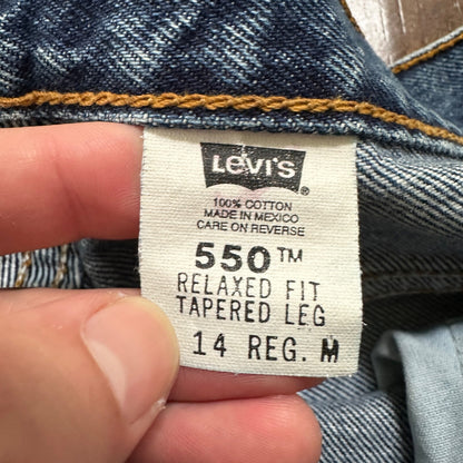 Levis Women Jeans 14 Reg M Blue VTG 550 Relaxed Fit Tapered Blue Wash 31x30