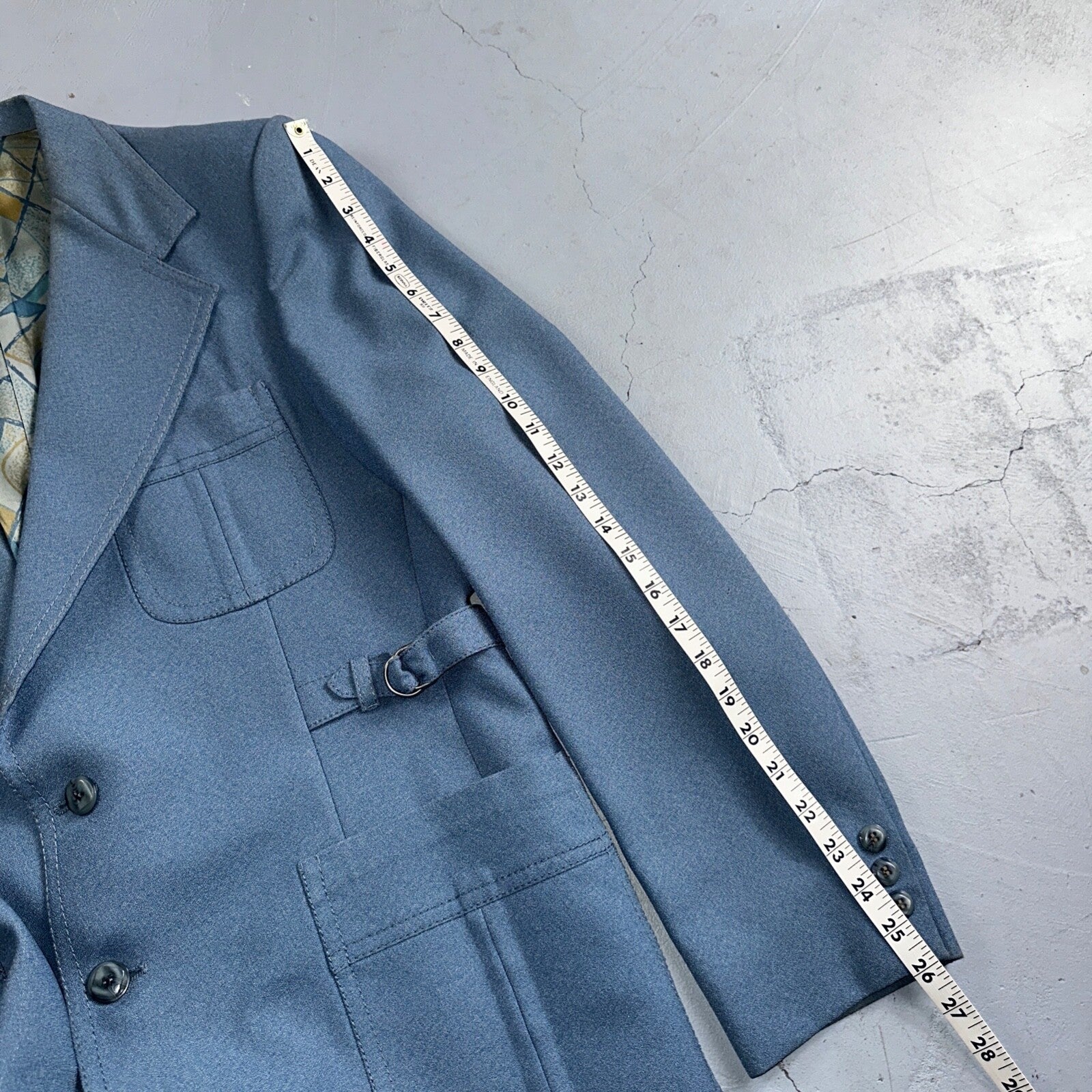 VTG 1960s Mens 2 PC Suit 42 Jacket Coat Pants 60s Lions Den Rockabilly Side Belt