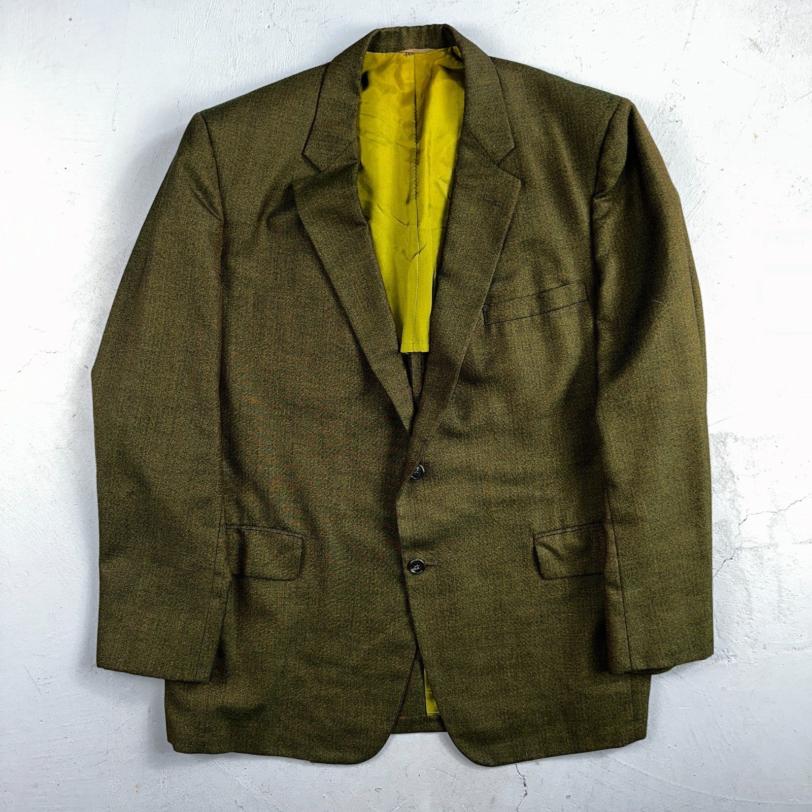 1960s Avocado Green Blazer Sport Coat Mens 44 Suit Jacket VTG Union 60s J&F