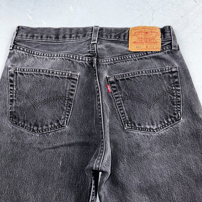 Levis 501 Vintage 80s USA XX Straight Leg Jeans Black Light Wash 33x34 Act 31x32