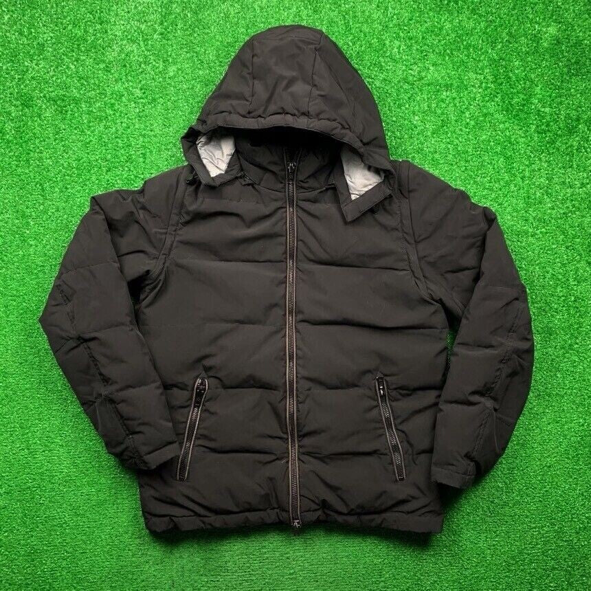 Vince Camuto Men's Hooded Down Puffer Jacket Small Black Warm To Vest Winter